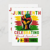 Juneteenth Celebrating Black Freedom Black Geschie Informatiekaartje (Voorkant / Achterkant)
