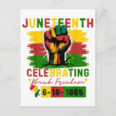 Juneteenth Celebrating Black Freedom Black Geschie Informatiekaartje (Voorkant)