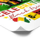 Juneteenth Celebrating Black Freedom Black Geschie Poster (Hoek)