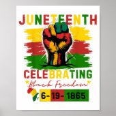 Juneteenth Celebrating Black Freedom Black Geschie Poster (Voorkant)