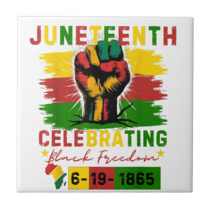Juneteenth Celebrating Black Freedom Black Geschie Tegeltje