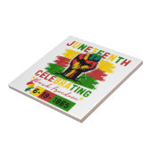 Juneteenth Celebrating Black Freedom Black Geschie Tegeltje (Zijkant)
