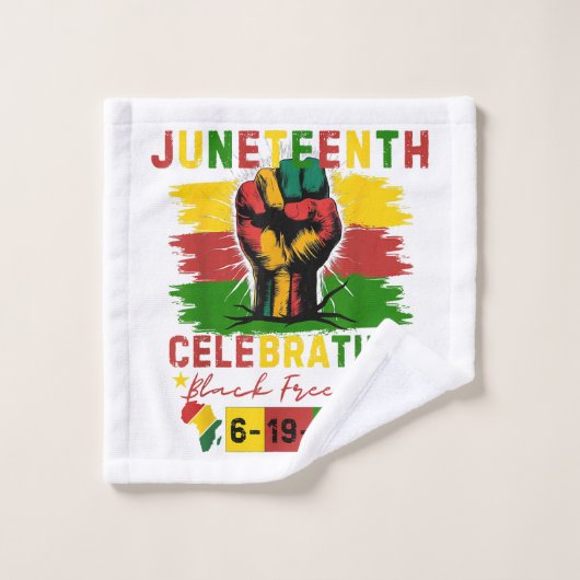 Juneteenth Celebrating Black Freedom Black Geschie Washandje (Wasdoekje)