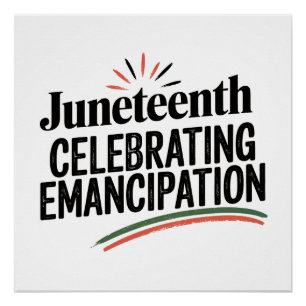 Juneteenth Celebrating Emancipation vrijheid ontwe Perfect Poster