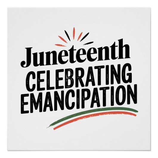 Juneteenth Celebrating Emancipation vrijheid ontwe Perfect Poster (Voorkant)