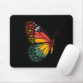 Juneteenth Celebration Butterfly Rood Geel Groen Muismat (Met muis)