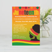 Juneteenth Celebration Invitation – Vrijheid en vr Kaart (Staand voorkant)