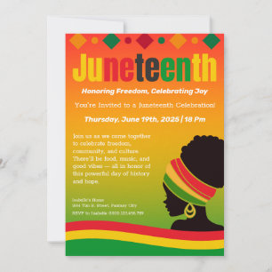 Juneteenth Celebration Invitation – Vrijheid en vr Kaart