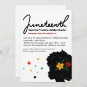 Juneteenth Celebration Invitation – Vrijheid en vr Kaart (Voorkant / Achterkant)