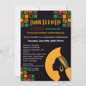 Juneteenth Celebration Invitation – Vrijheid en vr Kaart (Voorkant)