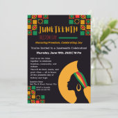 Juneteenth Celebration Invitation – Vrijheid en vr Kaart (Staand voorkant)