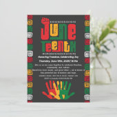 Juneteenth Celebration Invitation – Vrijheid en vr Kaart (Staand voorkant)