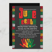 Juneteenth Celebration Invitation – Vrijheid en vr Kaart (Voorkant / Achterkant)