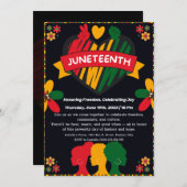 Juneteenth Celebration Invitation – Vrijheid en vr Kaart (Voorkant / Achterkant)