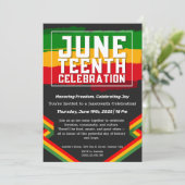 Juneteenth Celebration Invitation – Vrijheid en vr Kaart (Staand voorkant)