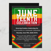 Juneteenth Celebration Invitation – Vrijheid en vr Kaart (Voorkant / Achterkant)