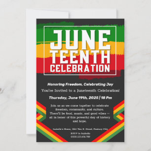 Juneteenth Celebration Invitation – Vrijheid en vr Kaart