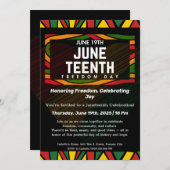 Juneteenth Celebration Uitnodiging ter ere van Vri (Voorkant / Achterkant)