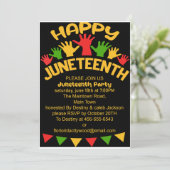 Juneteenth Celebrations Party Uitnodiging (Staand voorkant)