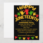 Juneteenth Celebrations Party Uitnodiging (Voorkant / Achterkant)