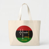 JUNETEENTH Christelijk Crossword Grote Tote Bag (Voorkant)