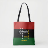 JUNETEENTH Christelijk Crossword Tote Bag (Voorkant)