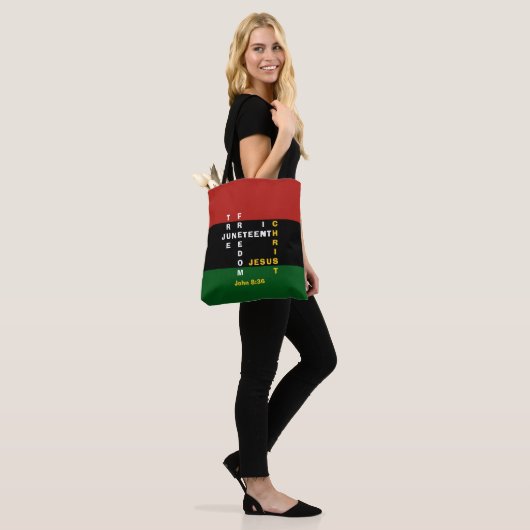 JUNETEENTH Christelijk Crossword Tote Bag (Op model)
