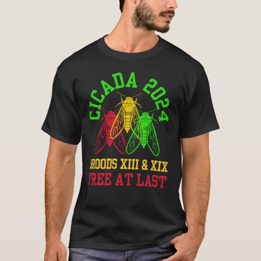 Juneteenth CICADA BROODS eindelijk gratis T-shirt (Voorkant)