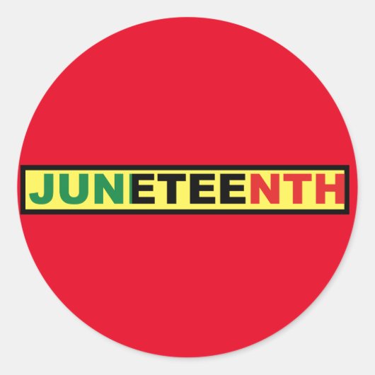 Juneteenth Classic Ronde Sticker (Voorkant)