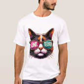 Juneteenth Cool Cat – Zonnebrillen & Vrijheid T-shirt (Voorkant)
