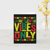 Juneteenth Cool Vibes Zwarte Geschiedenis Afro-Ame Kaart (Gele Bloem)