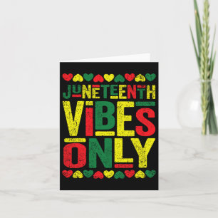Juneteenth Cool Vibes Zwarte Geschiedenis Afro-Ame Kaart