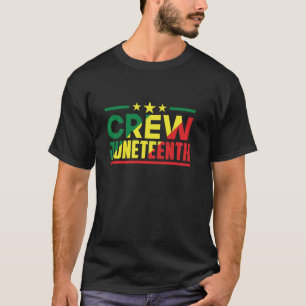 Juneteenth Crew Amerikaans Afrika 1865 Zwart Veren T-shirt