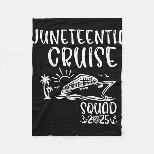 Juneteenth cruise squad 2025 juneteenth vakantie fleece deken (Voorkant)