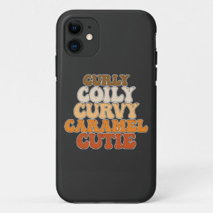 Juneteenth Curly Coily Curvy Caramel Cutie Case-Mate iPhone Case