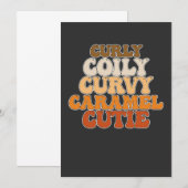 Juneteenth Curly Coily Curvy Caramel Cutie Kaart (Voorkant / Achterkant)