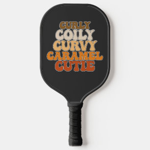 Juneteenth Curly Coily Curvy Caramel Cutie Pickleball Paddle