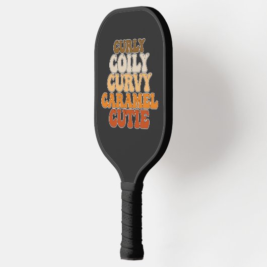 Juneteenth Curly Coily Curvy Caramel Cutie Pickleball Paddle (Links)