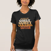 Juneteenth Curly Coily Curvy Caramel Cutie T-shirt (Voorkant)