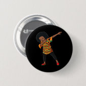 Juneteenth Dabbing African American Black Pride Qu Ronde Button 5,7 Cm (Voorkant /achterkant)