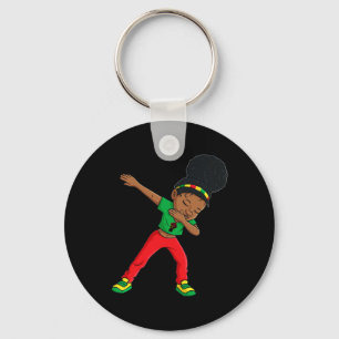 Juneteenth Dabbing Black Princess Cute Brown Skin Sleutelhanger