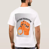 Juneteenth-dag viering – Vrijheid, Eenheid & Zwart T-shirt (Achterkant)