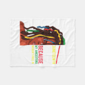 Juneteenth-dag voorouders 1776 4 juli zwart fleece deken (Voorkant (Horizontaal))