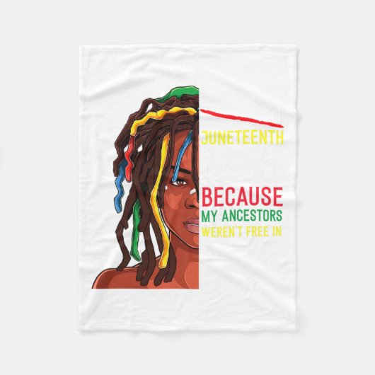 Juneteenth-dag voorouders 1776 4 juli zwart fleece deken (Voorkant)