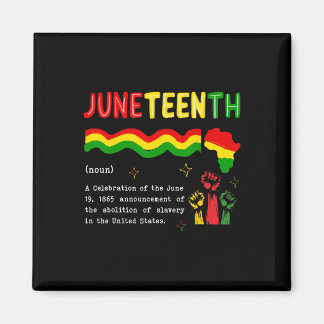 Juneteenth Definitie 19 juni 1865 Zwarte Geschiede Magneet