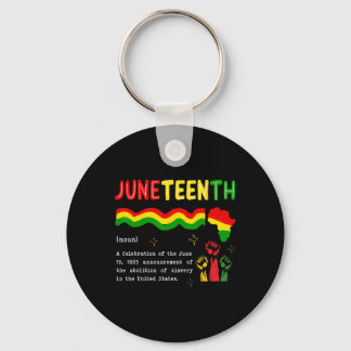 Juneteenth Definitie 19 juni 1865 Zwarte Geschiede Sleutelhanger