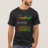 Juneteenth Definition 1865 Afro-Amerikaanse Vrijhe T-shirt (Voorkant)