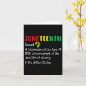 Juneteenth Definition 19 juni 1865 Vrijheid Afrika Kaart (Gele Bloem)