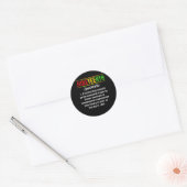 Juneteenth Definition Black history Juneteenth Ronde Sticker (Envelop)