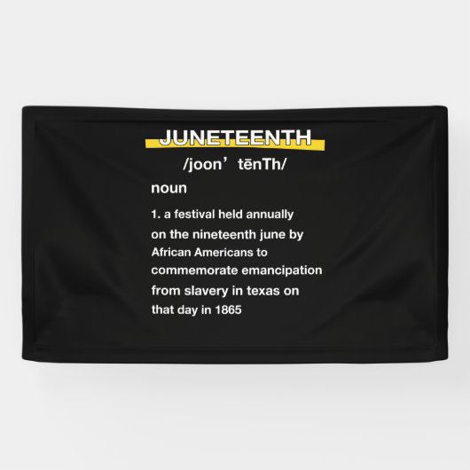 Juneteenth Definition Black Spandoek (Horizontaal)